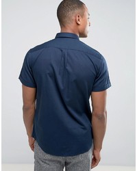 Мужская темно-синяя рубашка с коротким рукавом от Selected