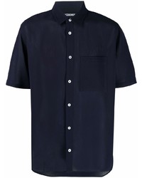 Мужская темно-синяя рубашка с коротким рукавом от Jacquemus