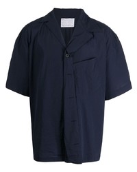 Мужская темно-синяя рубашка с коротким рукавом от Kolor