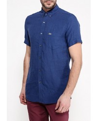 Мужская темно-синяя рубашка с коротким рукавом от Lacoste