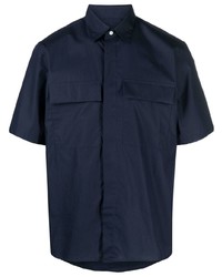 Мужская темно-синяя рубашка с коротким рукавом от Low Brand