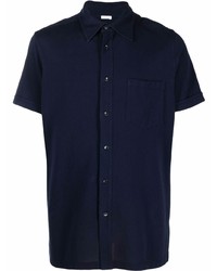 Мужская темно-синяя рубашка с коротким рукавом от Malo