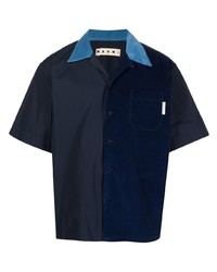 Мужская темно-синяя рубашка с коротким рукавом от Marni