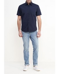 Мужская темно-синяя рубашка с коротким рукавом от Modis