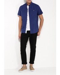 Мужская темно-синяя рубашка с коротким рукавом от Modis