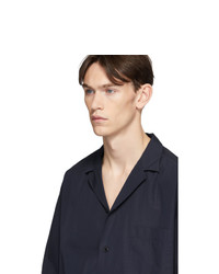 Мужская темно-синяя рубашка с коротким рукавом от Hugo