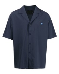 Мужская темно-синяя рубашка с коротким рукавом от Off Duty