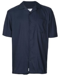 Мужская темно-синяя рубашка с коротким рукавом от Onia