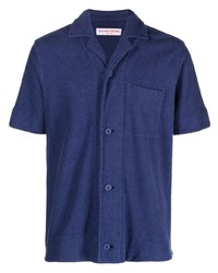 Мужская темно-синяя рубашка с коротким рукавом от Orlebar Brown