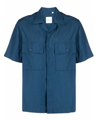 Мужская темно-синяя рубашка с коротким рукавом от Paul Smith
