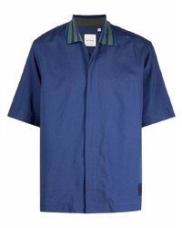 Мужская темно-синяя рубашка с коротким рукавом от Paul Smith