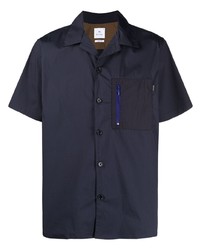 Мужская темно-синяя рубашка с коротким рукавом от PS Paul Smith