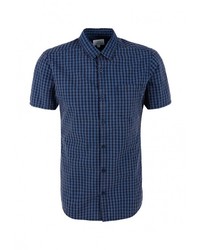 Мужская темно-синяя рубашка с коротким рукавом от Q/S designed by
