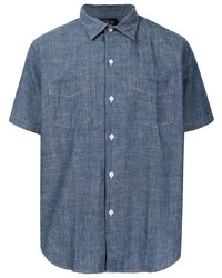 Мужская темно-синяя рубашка с коротким рукавом от Ralph Lauren RRL