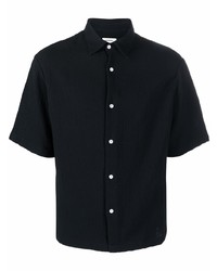 Мужская темно-синяя рубашка с коротким рукавом от Sandro
