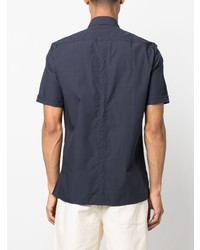 Мужская темно-синяя рубашка с коротким рукавом от PT TORINO