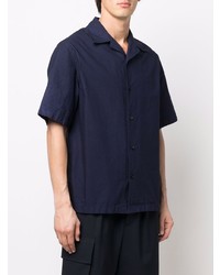 Мужская темно-синяя рубашка с коротким рукавом от Jil Sander