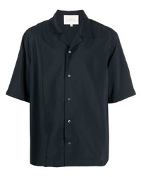 Мужская темно-синяя рубашка с коротким рукавом от Studio Nicholson