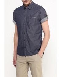 Мужская темно-синяя рубашка с коротким рукавом от Tom Tailor
