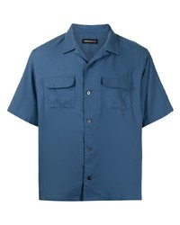 Мужская темно-синяя рубашка с коротким рукавом от UNDERCOVE
