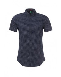 Мужская темно-синяя рубашка с коротким рукавом от United Colors of Benetton