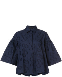 Женская темно-синяя рубашка с цветочным принтом от Co
