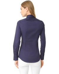 Женская темно-синяя рубашка от Dsquared2