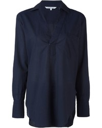 Женская темно-синяя рубашка от Helmut Lang