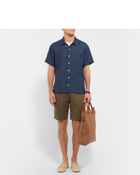 Мужская темно-синяя рубашка от Oliver Spencer