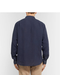 Мужская темно-синяя рубашка от Hartford