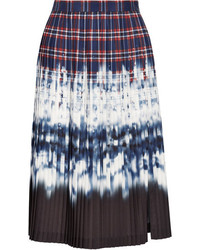 Темно-синяя сатиновая юбка с принтом от Altuzarra
