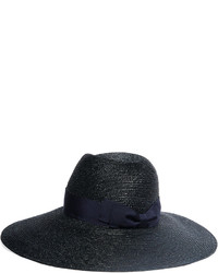Женская темно-синяя соломенная шляпа от Lanvin