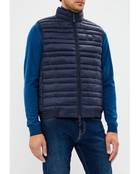 Мужская темно-синяя стеганая куртка без рукавов от Armani Exchange