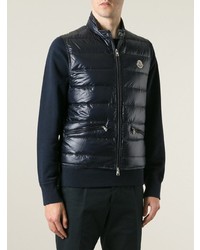 Мужская темно-синяя стеганая куртка без рукавов от Moncler