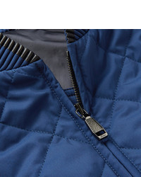 Мужская темно-синяя стеганая куртка без рукавов от Brioni