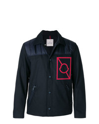 Мужская темно-синяя стеганая куртка-рубашка от Moncler