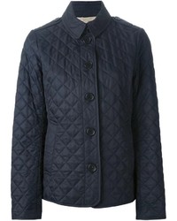 Женская темно-синяя стеганая куртка от Burberry