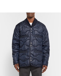 Мужская темно-синяя стеганая куртка от Public School