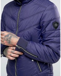 Мужская темно-синяя стеганая куртка от Diesel