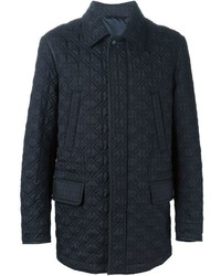 Темно-синяя стеганая полевая куртка от Brioni