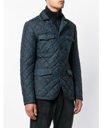 Темно-синяя стеганая полевая куртка от Etro
