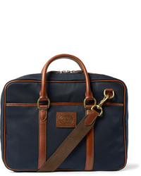 Темно-синяя сумка почтальона из плотной ткани от Polo Ralph Lauren