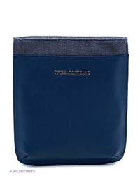 Темно-синяя сумка почтальона от Trussardi