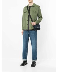 Темно-синяя сумка почтальона от Makavelic