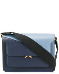 Женская темно-синяя сумка с принтом от Marni