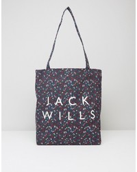 Женская темно-синяя сумка с цветочным принтом от Jack Wills
