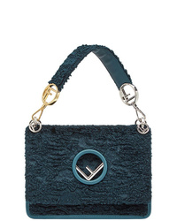Темно-синяя сумка-саквояж из плотной ткани от Fendi