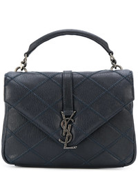 Женская темно-синяя сумка от Saint Laurent