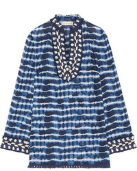 Темно-синяя туника с украшением