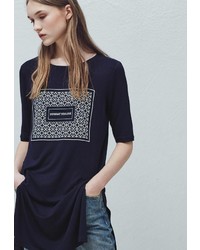 Темно-синяя туника от Mango